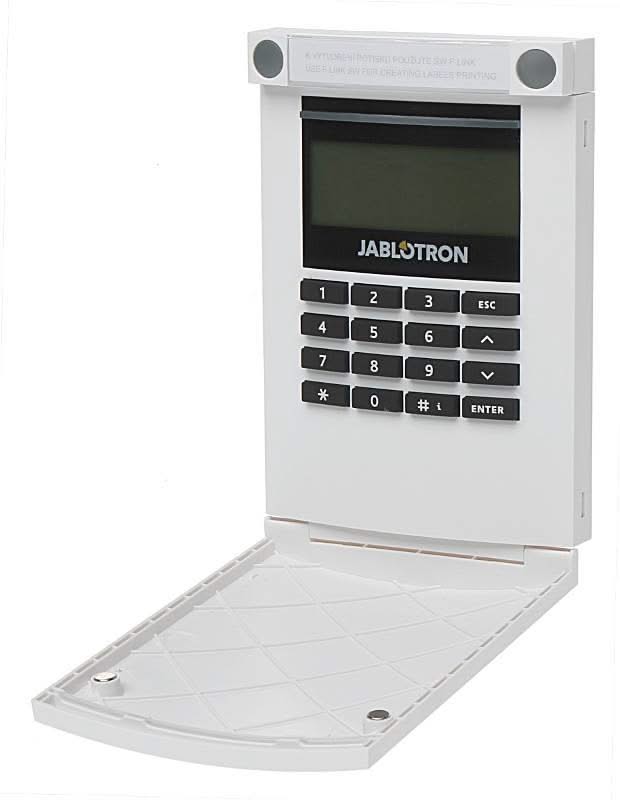 Jablotron JA-154E draadloos bedienpaneel met LCD scherm, toetsenbord en RFID