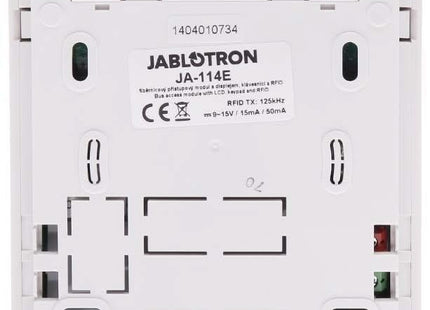 Jablotron Jablotron JA-114E: panel de control con código, cableado