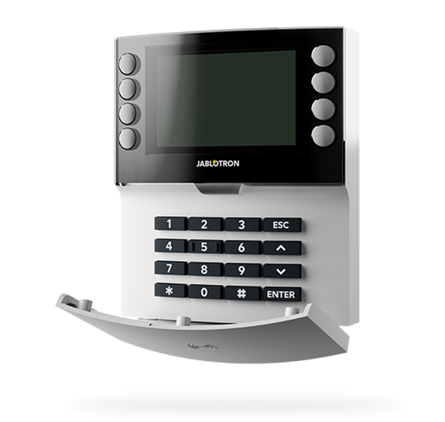 Jablotron Jablotron JA-115E-WH, Pannello di controllo cablato con tastiera, LCD e lettore RFID