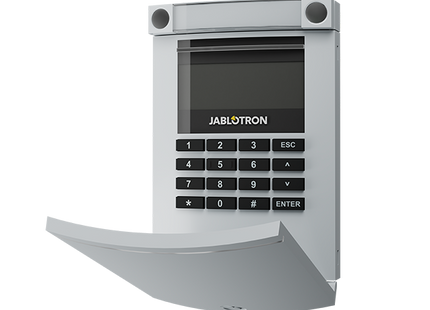 Jablotron JA-154E-GR, unidad de control inalámbrica, LCD y RFID, gris