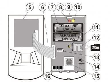 Jablotron JA-160PC: detector de movimiento PIR inalámbrico con cámara integrada