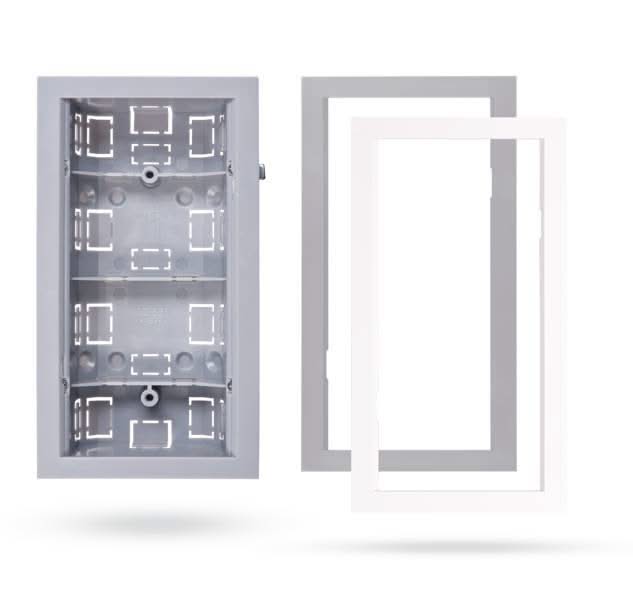 Jablotron Jablotron JA-193PL-F-M-G, cornice grigia per scatola di montaggio wireless Designline PIR