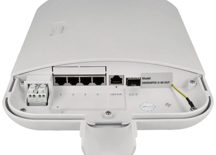 Movok 6 Poorts PoE Gigabit Buiten Switch, IP65 4x PoE, 2x Uplink