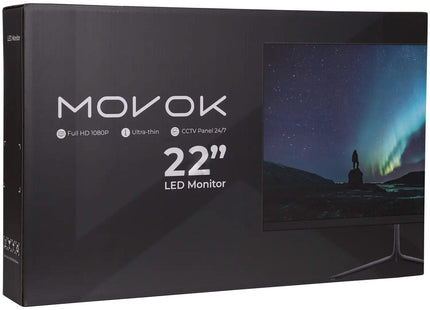 Movok Full HD LED monitor 22 inch met 2 speakers