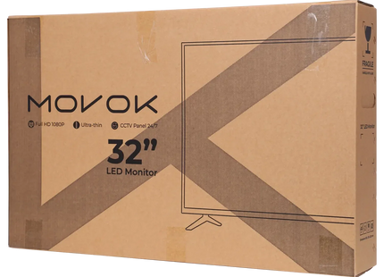 Movok Movok Monitor LED Full HD da 32 pollici con 2 altoparlanti