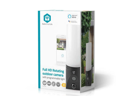 Nedis 2Mp SmartLife WiFi Camera (draaibaar) voor buiten met geïntegreerde Led Lamp