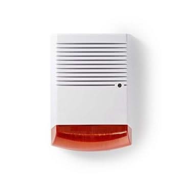 Nedis Dummy beveiligings-sirene IP44  Wit / oranje