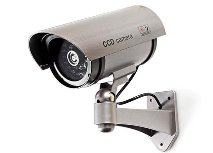 Nedis Nedis Cámara de seguridad ficticia tipo bala IP44 plateada