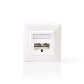 Nedis Nedis Network Scatola da muro da incasso e da incasso, 2 porte CAT6 Bianco