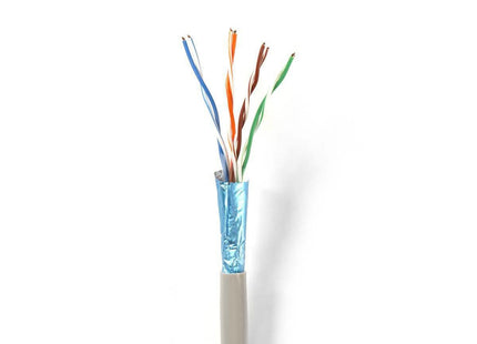 Nedis Nedis Cable de red CAT6 F/UTP, 50 metros en rollo, 100 % cobre, conductores macizos