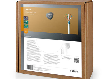 Nedis Nedis Cable de red CAT6 F/UTP, 50 metros en rollo, 100 % cobre, conductores macizos
