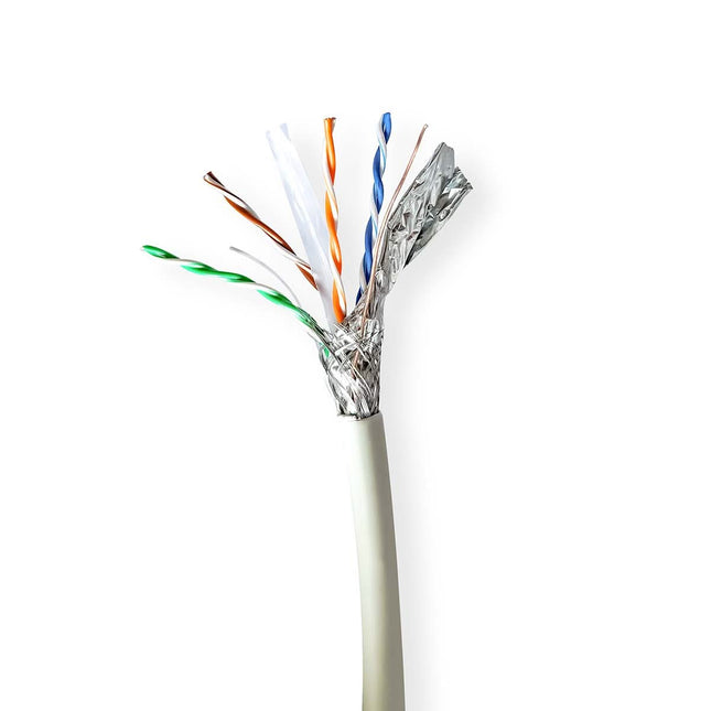 Nedis Nedis Cable de red CAT6A S/FTP, 305 m en rollo, 100% cobre, Núcleos sólidos
