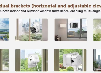 Nedis Nedis Cámara para ventana Dual WiFi, Micro SD, Starlight, resolución de 4 Mp