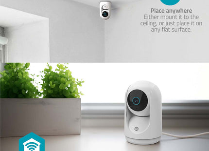 Cámara IP inteligente Wi-Fi Nedis con función de giro y inclinación HD