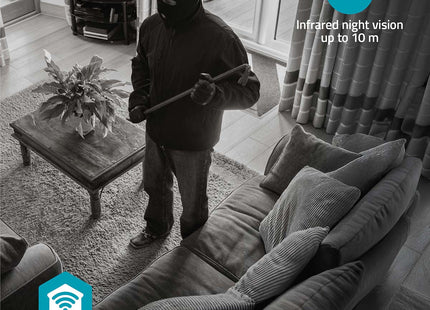 Cámara IP inteligente Wi-Fi Nedis con función de giro y inclinación HD