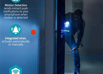 Cámara IP inteligente Wi-Fi Nedis con función de giro y inclinación HD