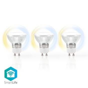 Nedis Ampoule LED intelligente Wi-Fi Nedis | Blanc chaud à froid | GU10 | Paquet de 3