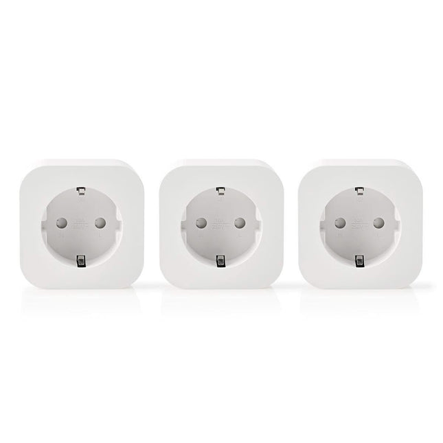 Plugue inteligente Nedis Nedis Wi-Fi | Schuko Tipo-F | 10A | Pacote de 3
