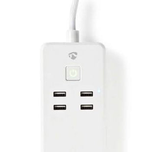 Multitoma inteligente Wi-Fi Nedis | 3 tomas Schuko tipo F | 4 puertos USB | 16 A
