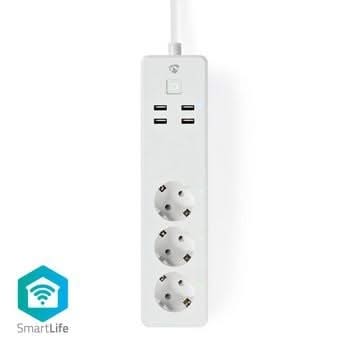 Nedis Multiprise intelligente Wi-Fi Nedis | 3x Schuko Type F | 4x USB | 16 A