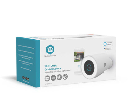 Câmera IP externa Nedis Nedis Wi-Fi Smartlife 3Mp Full HD com sensor de movimento, fonte de alimentação sólida