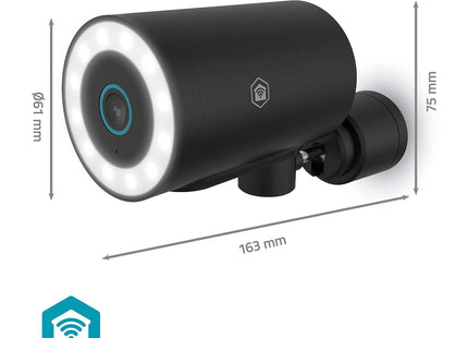 Nedis Nedis Wi-Fi Smartlife 8Mp 4K câmera IP externa com holofote, fonte de alimentação fixa