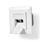 Nedis Netwerk Wanddoos inbouw,  2 poorten CAT6 Wit
