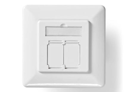 Nedis Netwerk Wanddoos inbouw,  2 poorten CAT6 Wit