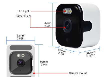 Nedis Raamcamera Dual WiFi, Micro SD, Starlight, 4Mp resolutie