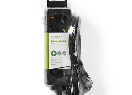 Nedis Stekkerdoos met randaarde, 16 A, 3-wegs, 1.5m