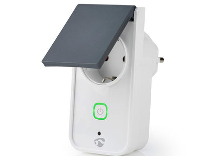 Nedis Wi-Fi Smart Stekker voor Buiten | Spatwaterbestendig | IP44 | Verbruiksmonitor | Schuko Type F | 16 A