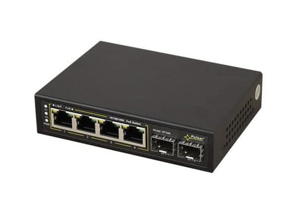 Pulsar SPG64WP: conmutador de enlace ascendente Gigabit con 4 puertos PoE+ y 2 puertos SFP, 60 W, para el armario Pulsar