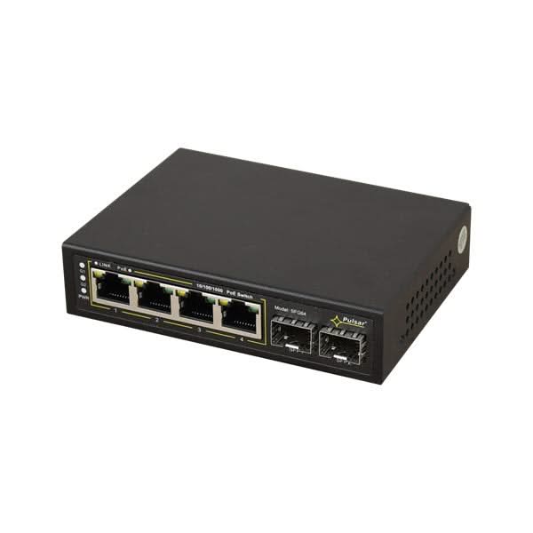 Pulsar Pulsar SPG64WP 4xPoE+ 2x SFP Gigabit uplink switch 60W para armario Pulsar