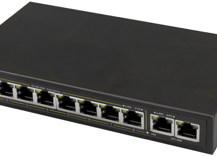 Pulsar SG108WP 8xPoE+ 2x uplink Gigabit switch 120W t.b.v Pulsar kast
