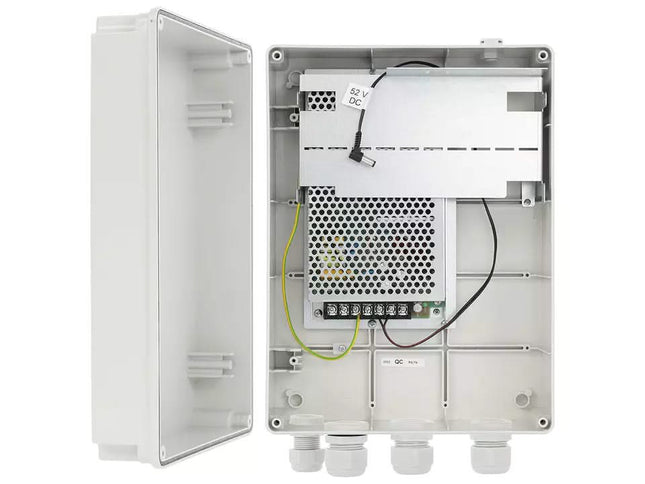 Pulsar SWSH120 ABS Kast IP56 met 52VDC/120W voeding t.b.v. PoE switch