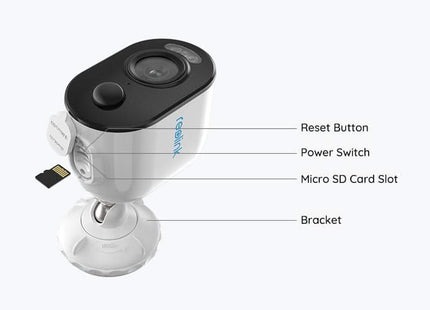 Reolink B330, 5MP Draadloze batterij camera met schrikverlichting