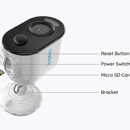 Reolink B330, 5MP Draadloze batterij camera met schrikverlichting