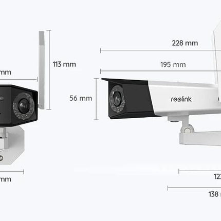 Reolink B750-W 4K/8Mp draadloze Dual-lens batterijcamera 180gr kijkhoek, slimme detectie
