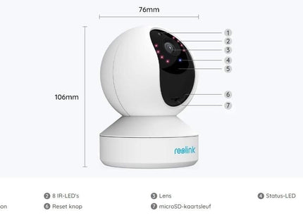 Reolink E330, 4 MP Dual-Band WiFi Pan&Tilt camera voor binnen