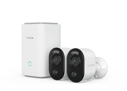 Reolink Home Hub1 met 2x Reolink B350 8MP camera's en 2x zonnepaneel, 1x 128GB Sd-kaart