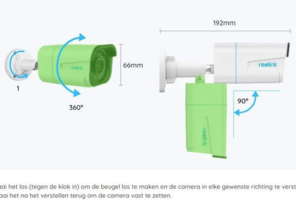 Reolink P330 Zwart, 8MP 4K PoE IP Camera met Persoon/Voertuig Detectie