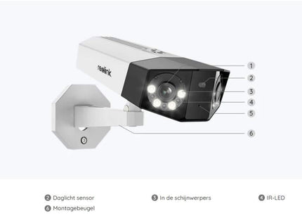 Reolink P730, 4K Dual-lens camera met 180° kijkhoek met PoE