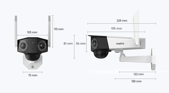 Reolink Reolink Duo 2, 8/MP 4K Dual-lens panorama camera met 180° ultra brede kijkhoek met PoE