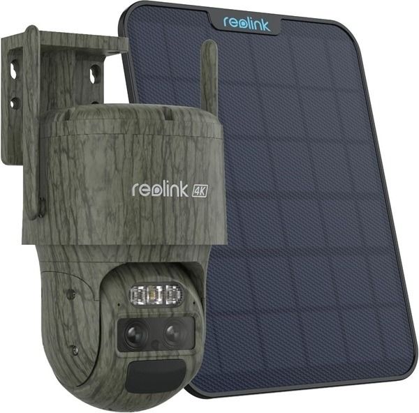 Reolink Reolink G770-C, caméra à batterie 4K 8MP à double objectif 4G PT avec panneau solaire