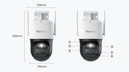 Reolink Reolink G770-W + Solar, 4G LTE 8MP 4K Dual-lens batterijcamera met auto-zoom tracking en Solar paneel