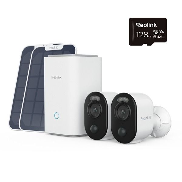 Reolink Reolink Home Hub1 with 2x Reolink B350 8MP cameras and 2x solar panel, 1x 128GB SD card