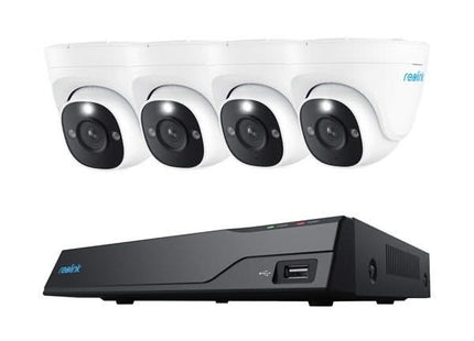 Reolink NVS8-8MD4, kit de cámaras inteligentes PoE de 8 MP con 4 cámaras tipo torreta, NVR con disco duro de 2 TB