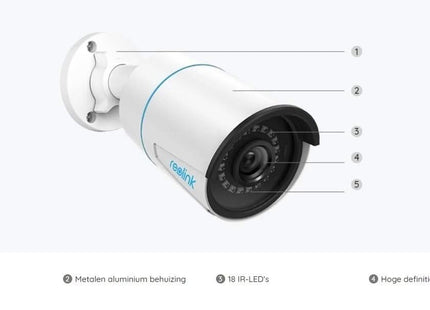 Reolink Reolink P320, telecamera IP PoE da 5 MP con rilevamento di persone/veicoli