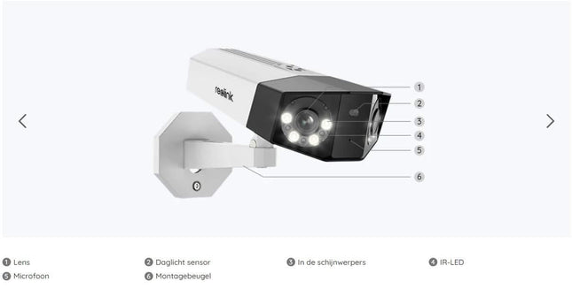Reolink Reolink P730, câmera 4K de lente dupla com ângulo de visão de 180° com PoE
