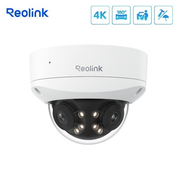 Reolink Reolink P737-A, 8MP 4K/8MP UHD IK10 Dual-Lens 4K Dome camera, Vandal resistant, PoE
